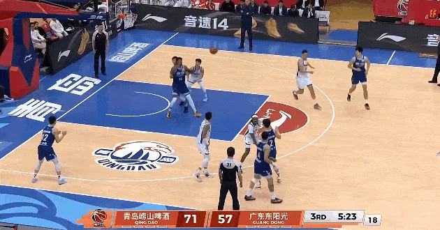 世界杯官网app下载-米奇轻松转身打进砍下32分11篮板，青岛领先广东至16分